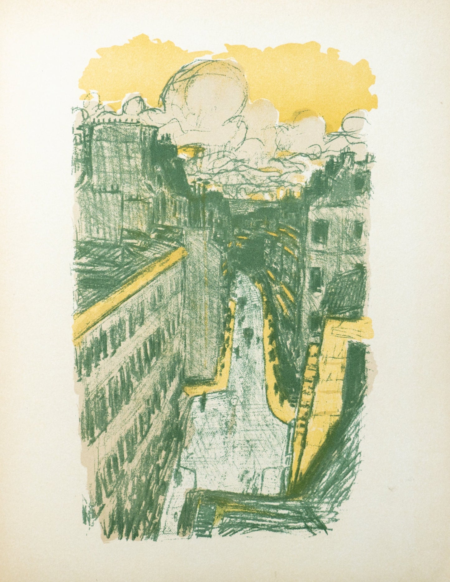 1899 Pierre Bonnard "Rue Vue d'en Haut" - Vintage French Lithograph Print (1950s Edition)