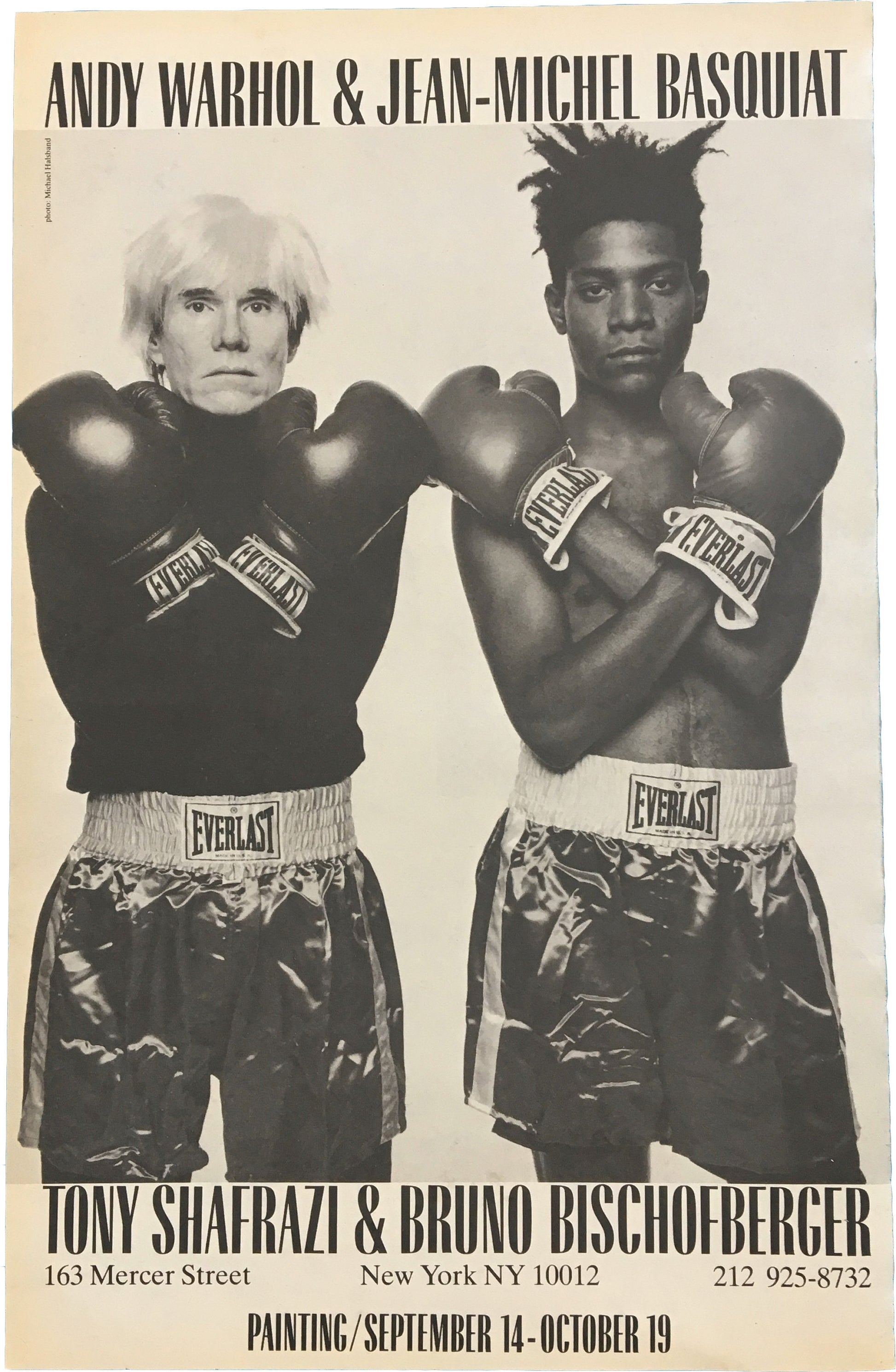 Warhol Basquiat Boxing Poster: 1985 Tony Shafrazi Gallery Exhibition