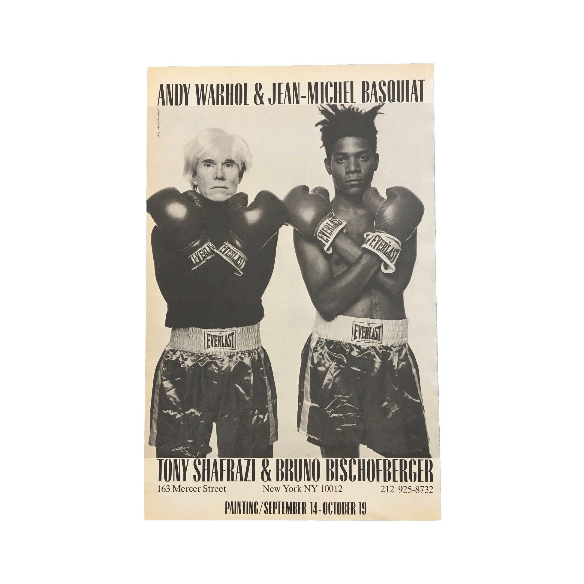 Warhol Basquiat Boxing Poster: 1985 Tony Shafrazi Gallery Exhibition