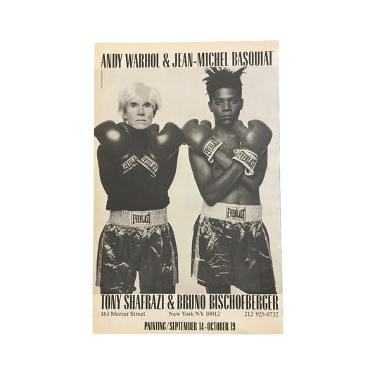 Warhol Basquiat Boxing Poster: 1985 Tony Shafrazi Gallery Exhibition