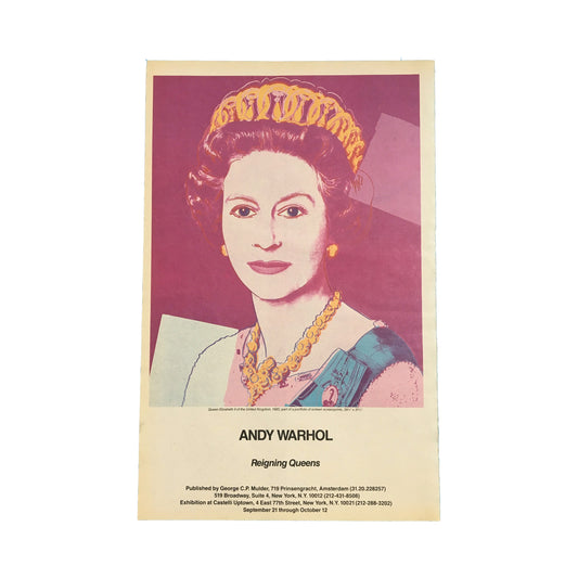 1985 Original Andy Warhol Gallery Poster - Reigning Queens, Queen Elizabeth II (Castelli Uptown)