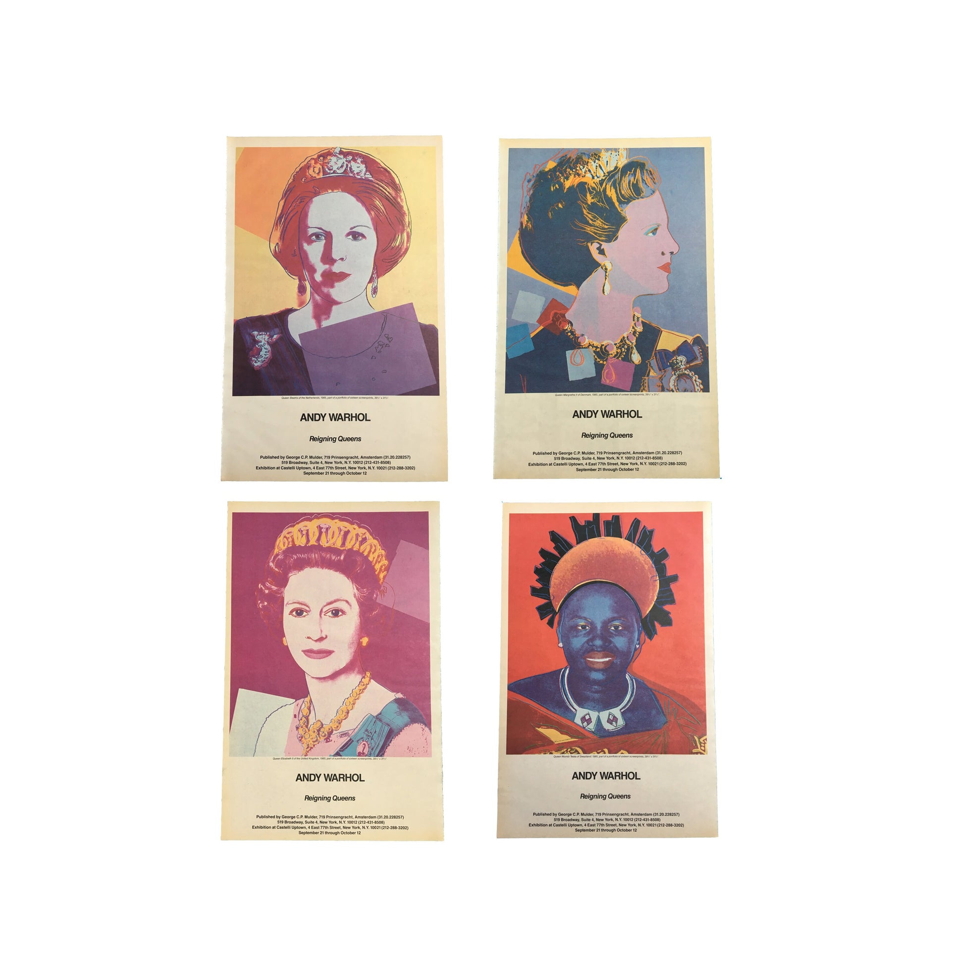 1985 Andy Warhol "Reigning Queens" Posters - Set of 4 (Castelli)