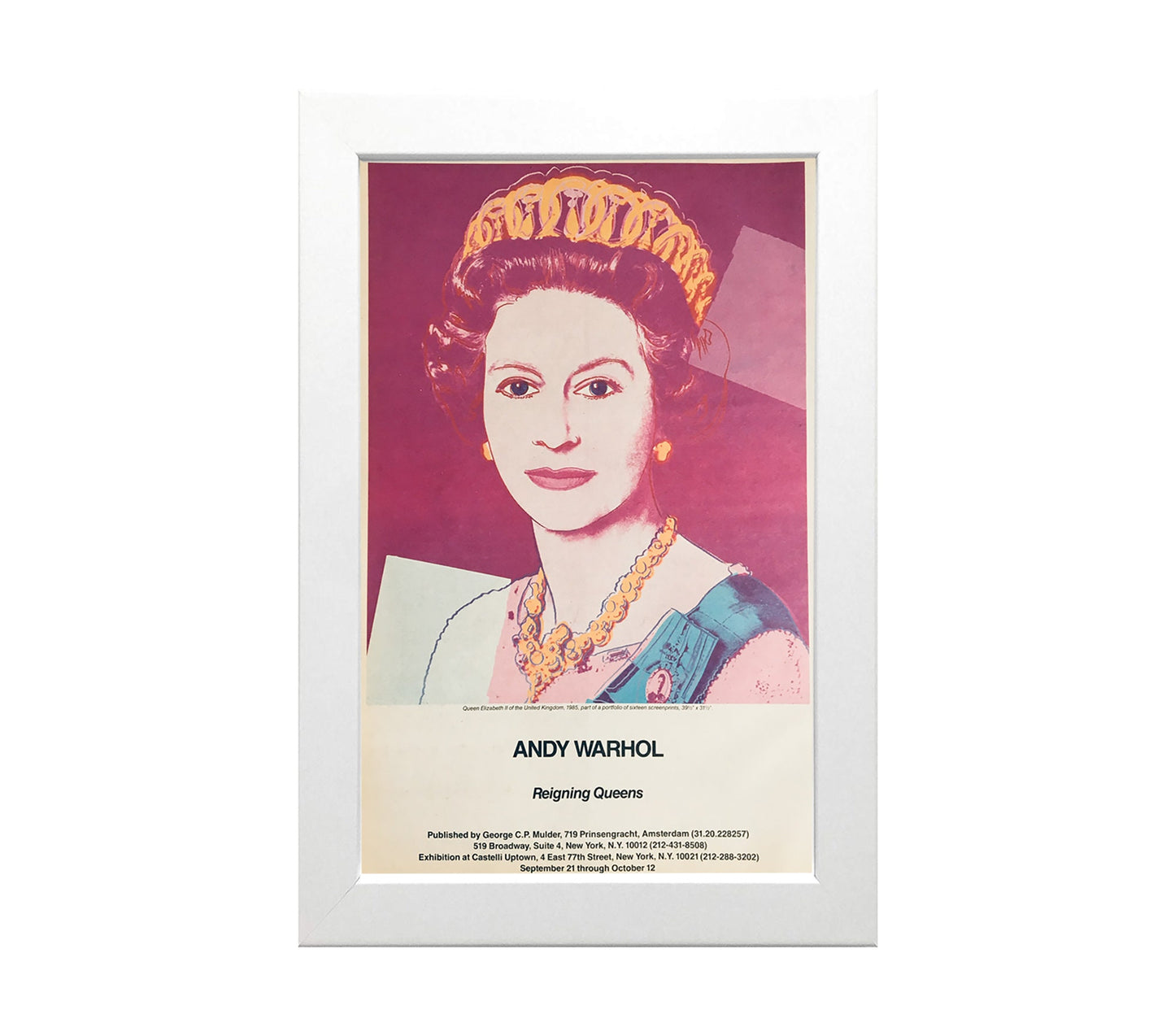 1985 Original Andy Warhol Gallery Poster - Reigning Queens, Queen Elizabeth II (Castelli Uptown)