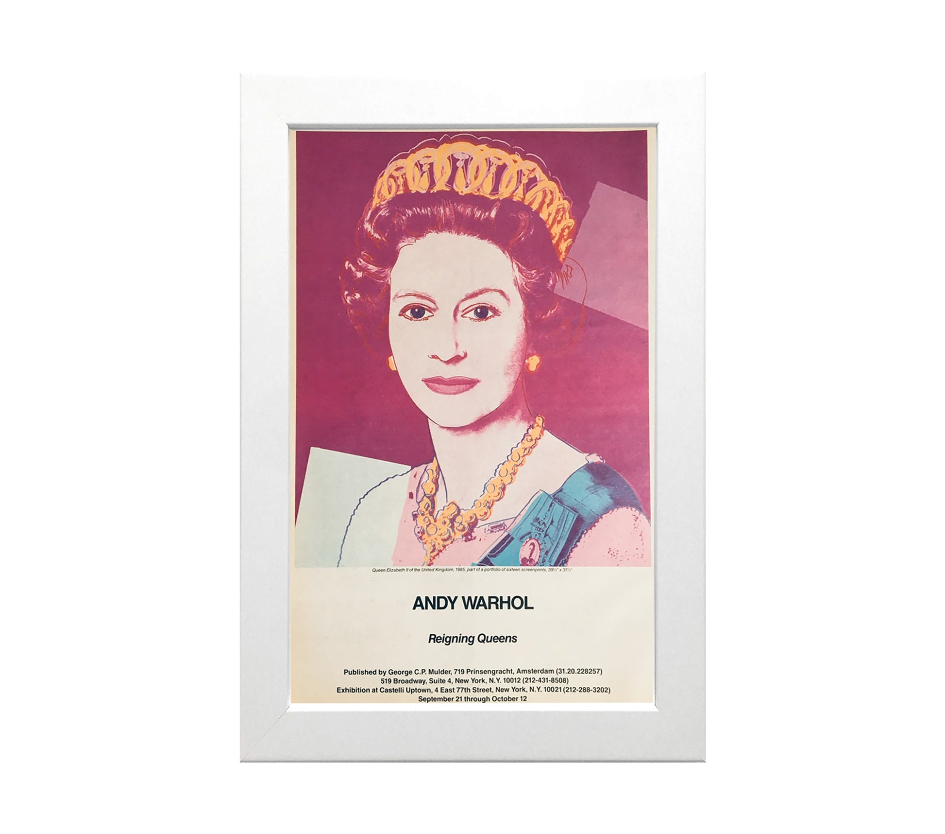 1985 Original Andy Warhol Gallery Poster - Reigning Queens, Queen Elizabeth II (Castelli Uptown)