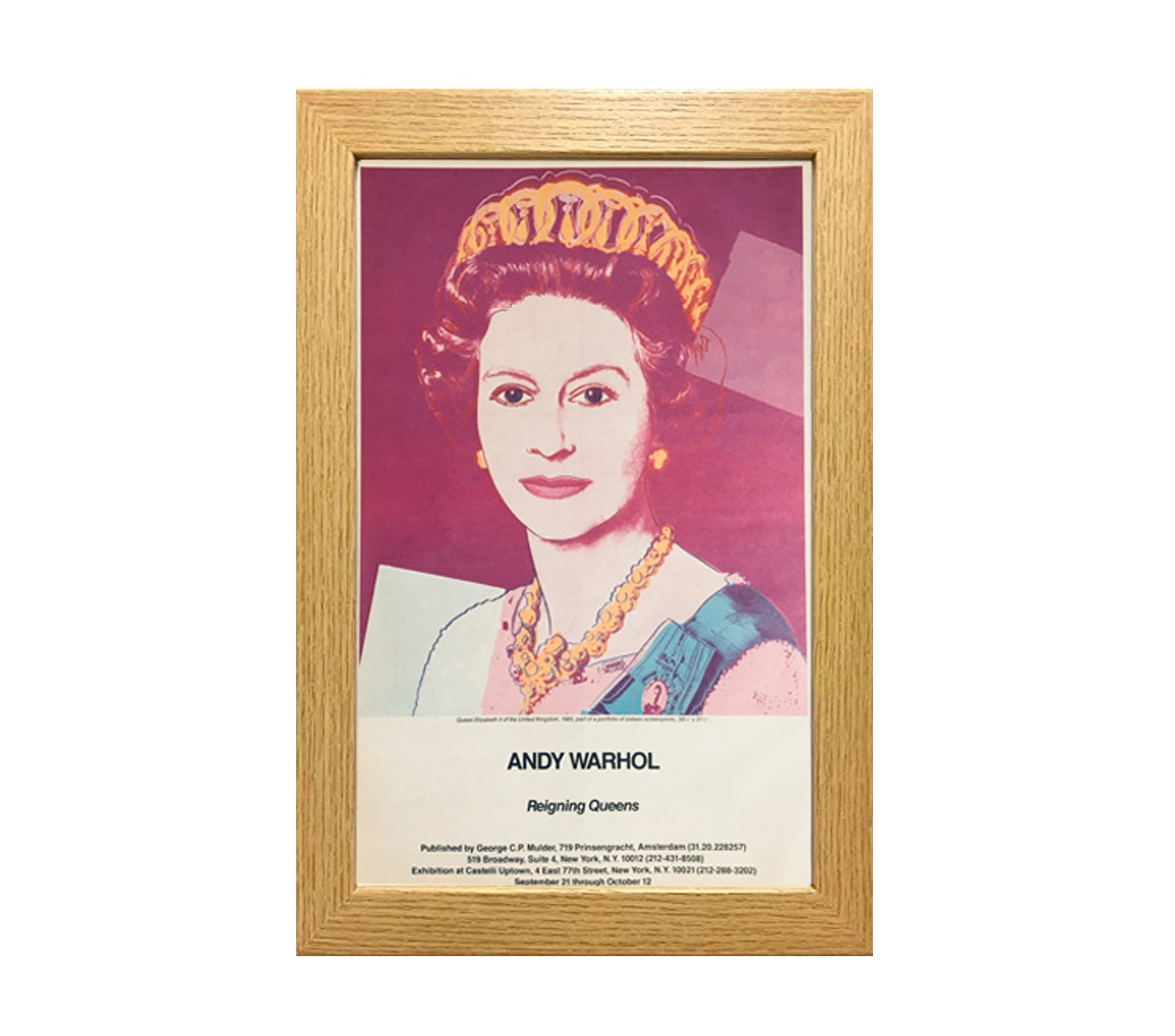 1985 Original Andy Warhol Gallery Poster - Reigning Queens, Queen Elizabeth II (Castelli Uptown)