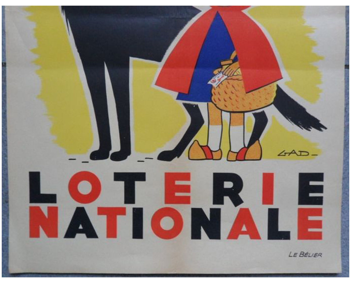 Little Red Riding Hood Lottery Poster: 1954 French Advertising Art