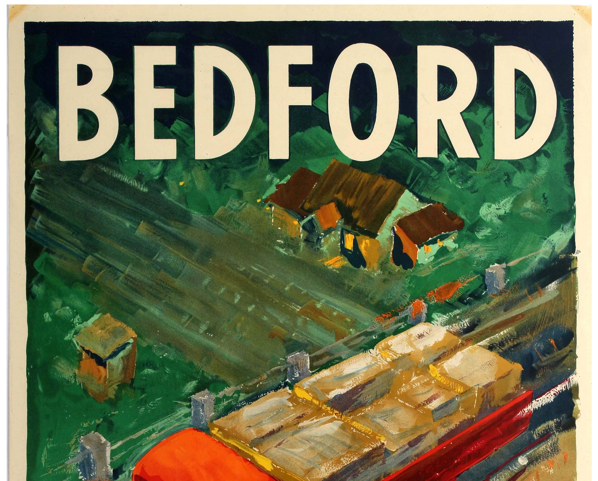 1939 Bedford Trucks Poster by Kaj So - GM Advertising (85 x 62 cm)