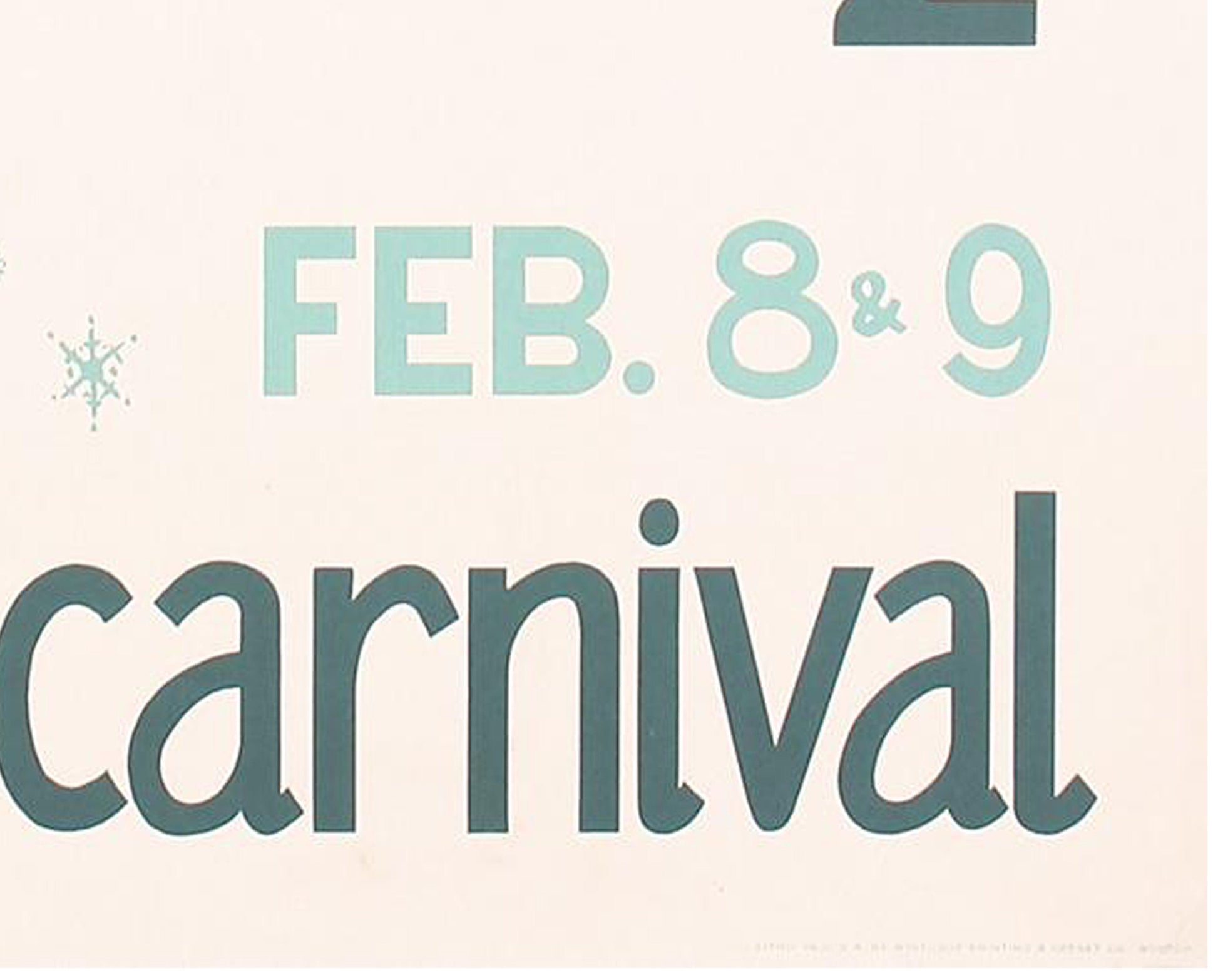 Vintage 1952 Dartmouth Winter Carnival Poster - Pete Dohanos '53 (Linen-Backed, 86x56 cm)