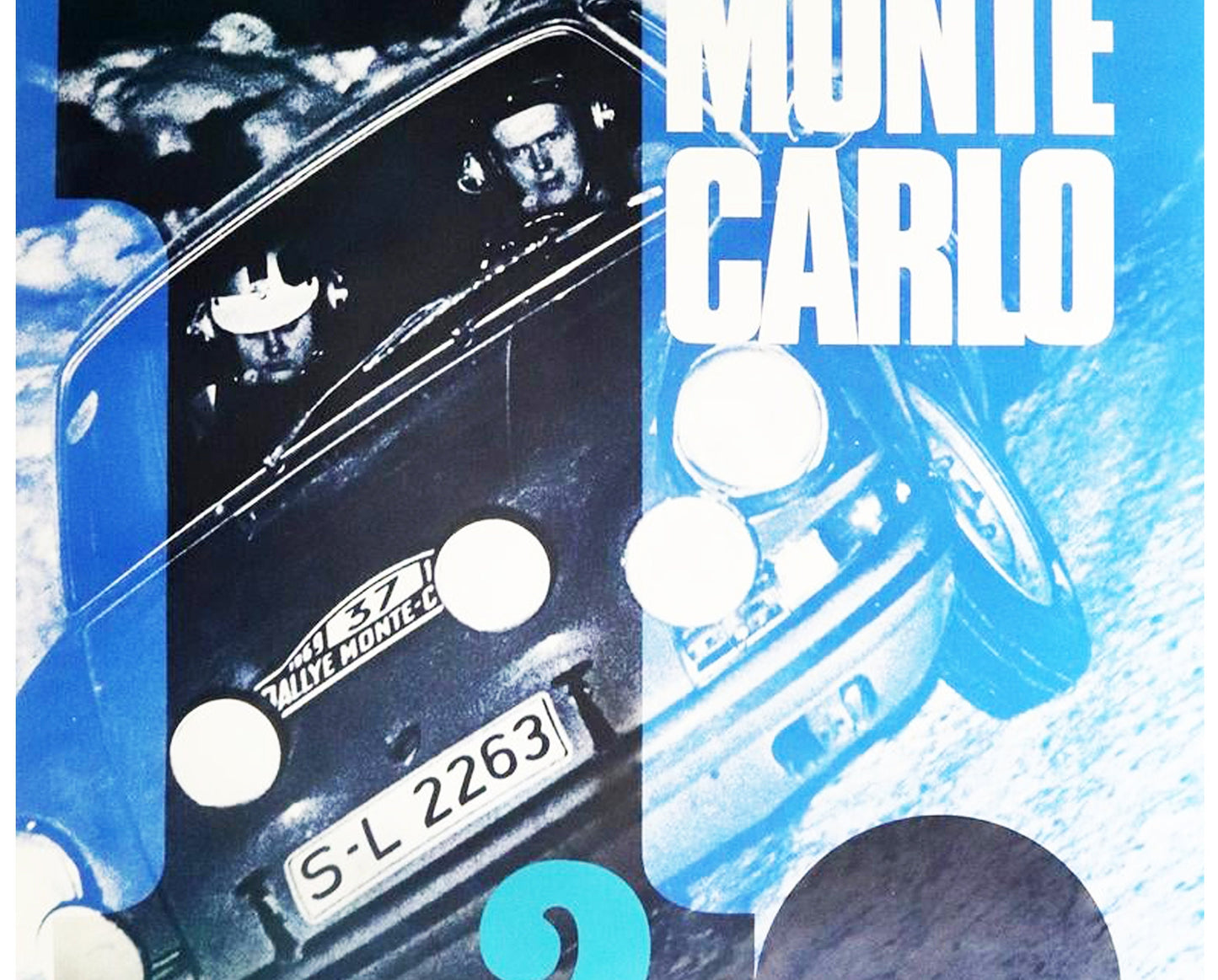 Vintage 1969 Porsche Poster: Rallye Monte Carlo, Erich Strenger Design