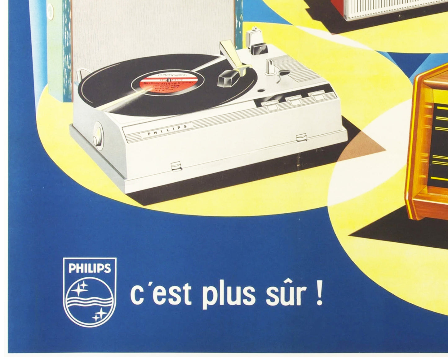 1960s Éric Castel French Philips Advertising Poster: Mid-Century Modern Art