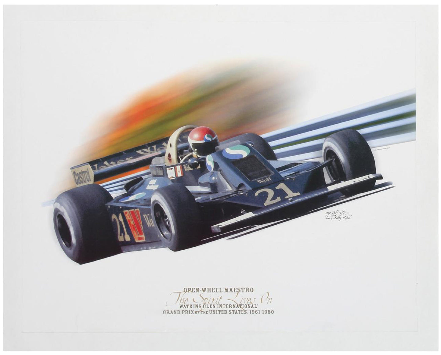 Vintage 1977 Porsche 935 Silverstone 6 Std. Poster - Erich Strenger Design (101x77 cm)