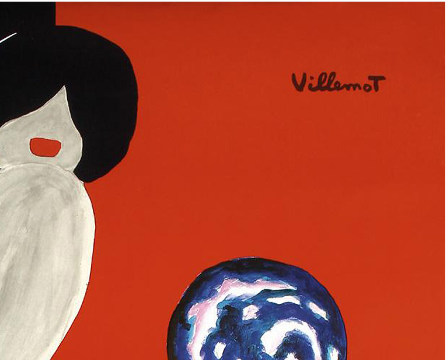 1989 Bernard Villemot "Bally Kick" - Original French Fashion Advertising Poster (42x64 cm)
