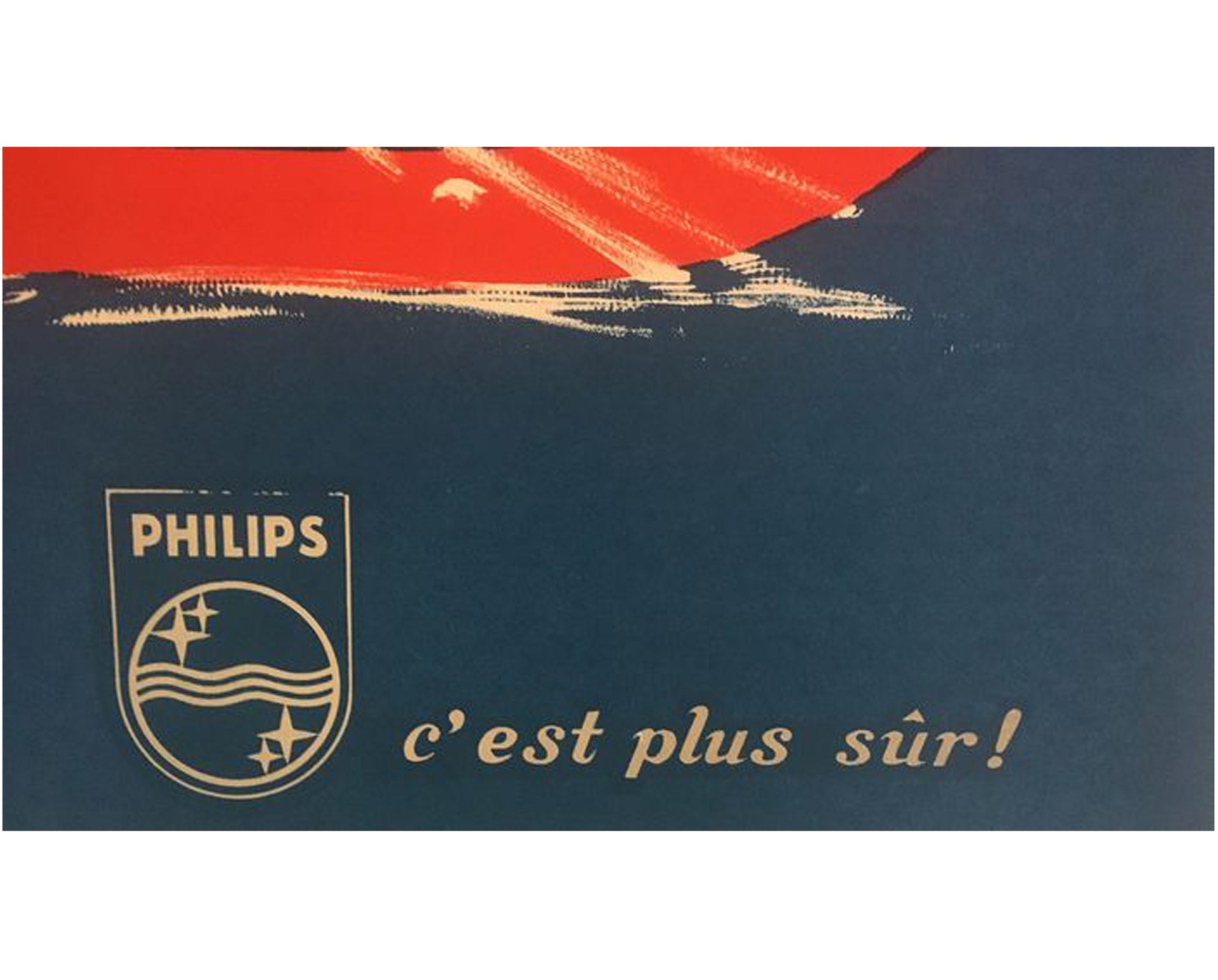 1950s Philips Refrigerator French Advertising Poster: Mid-Century Modern Decor (157x114 cm)