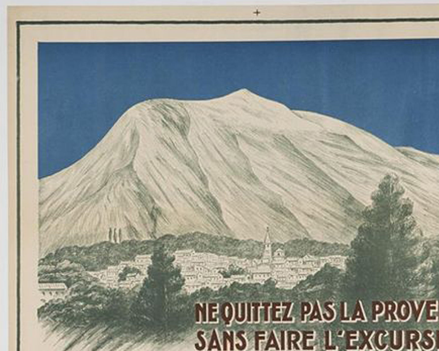 1930s Mont Ventoux French Travel Poster: Provence Landscape, Rullière Frères