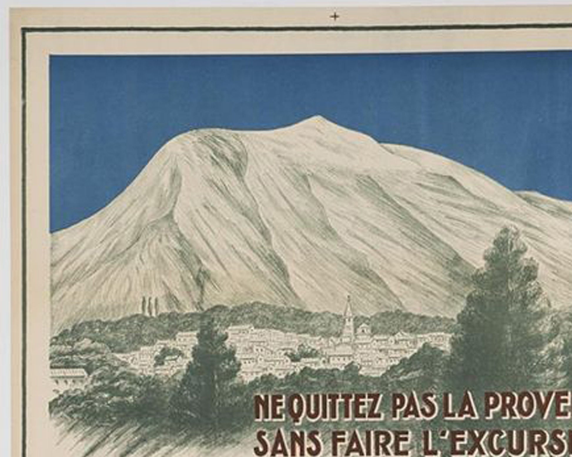 1930s Mont Ventoux French Travel Poster: Provence Landscape, Rullière Frères