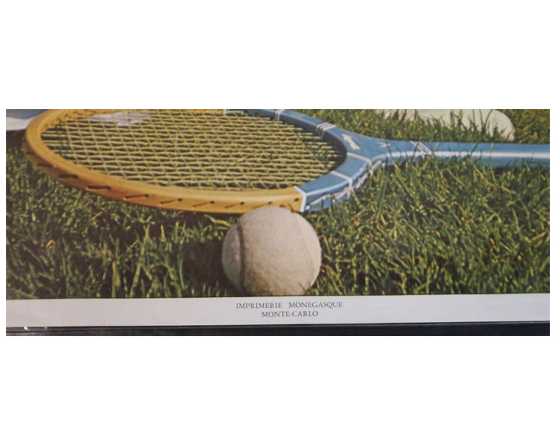 Vintage 1980s Monte-Carlo Country Club Tennis Poster - Imprimerie Monégasque (60x40 cm)