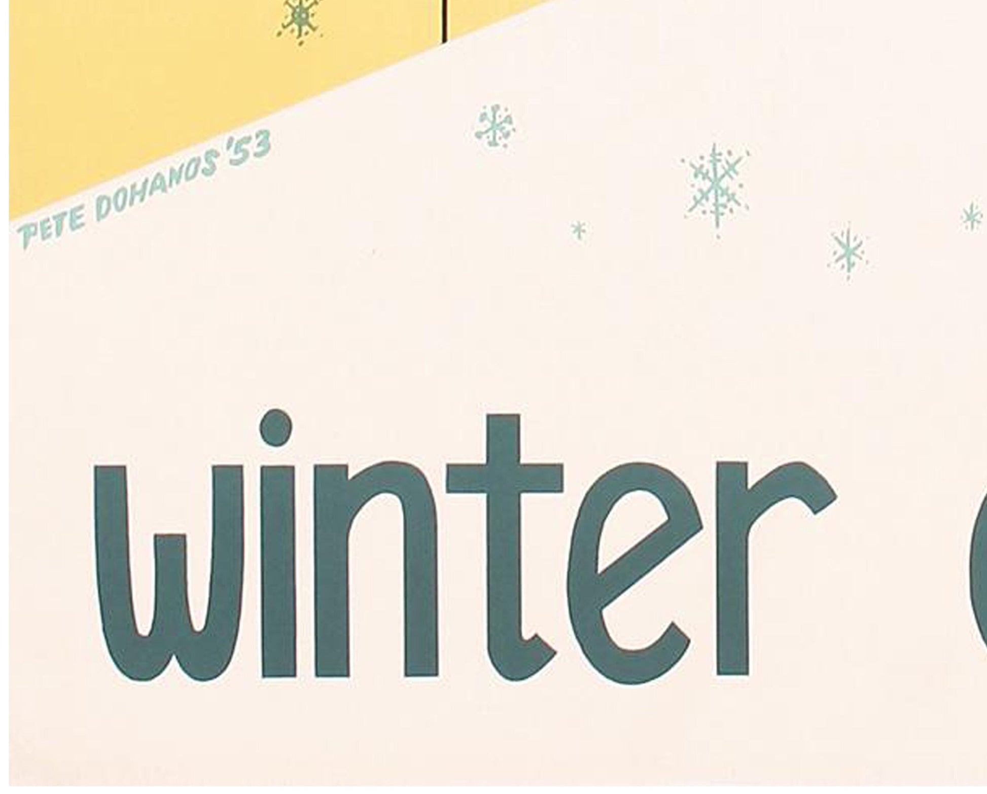 Vintage 1952 Dartmouth Winter Carnival Poster - Pete Dohanos '53 (Linen-Backed, 86x56 cm)