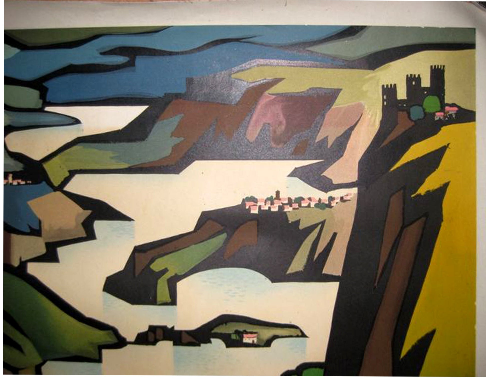 Vintage French Travel Poster: Les Gorges de la Loire by Jacquelin, Linen Backed