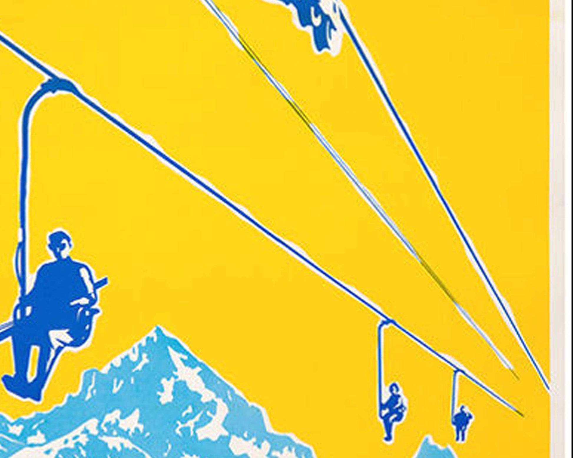 1947 Italian Ski Travel Poster: Crissolo - Alta Valle Po, Fabiano Lithograph