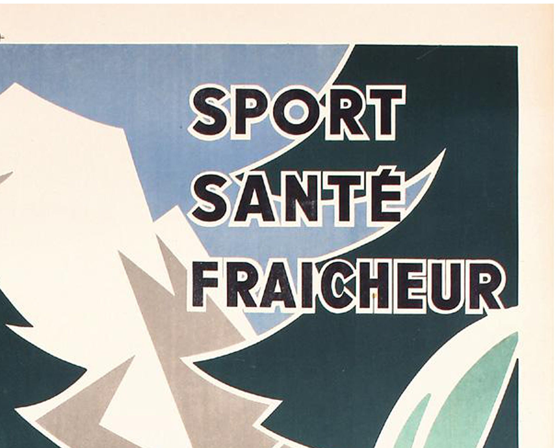 1938 French Art Deco Travel Poster: Aunac-Saint Girons Spa, Lagorre (160 x 119 cm)