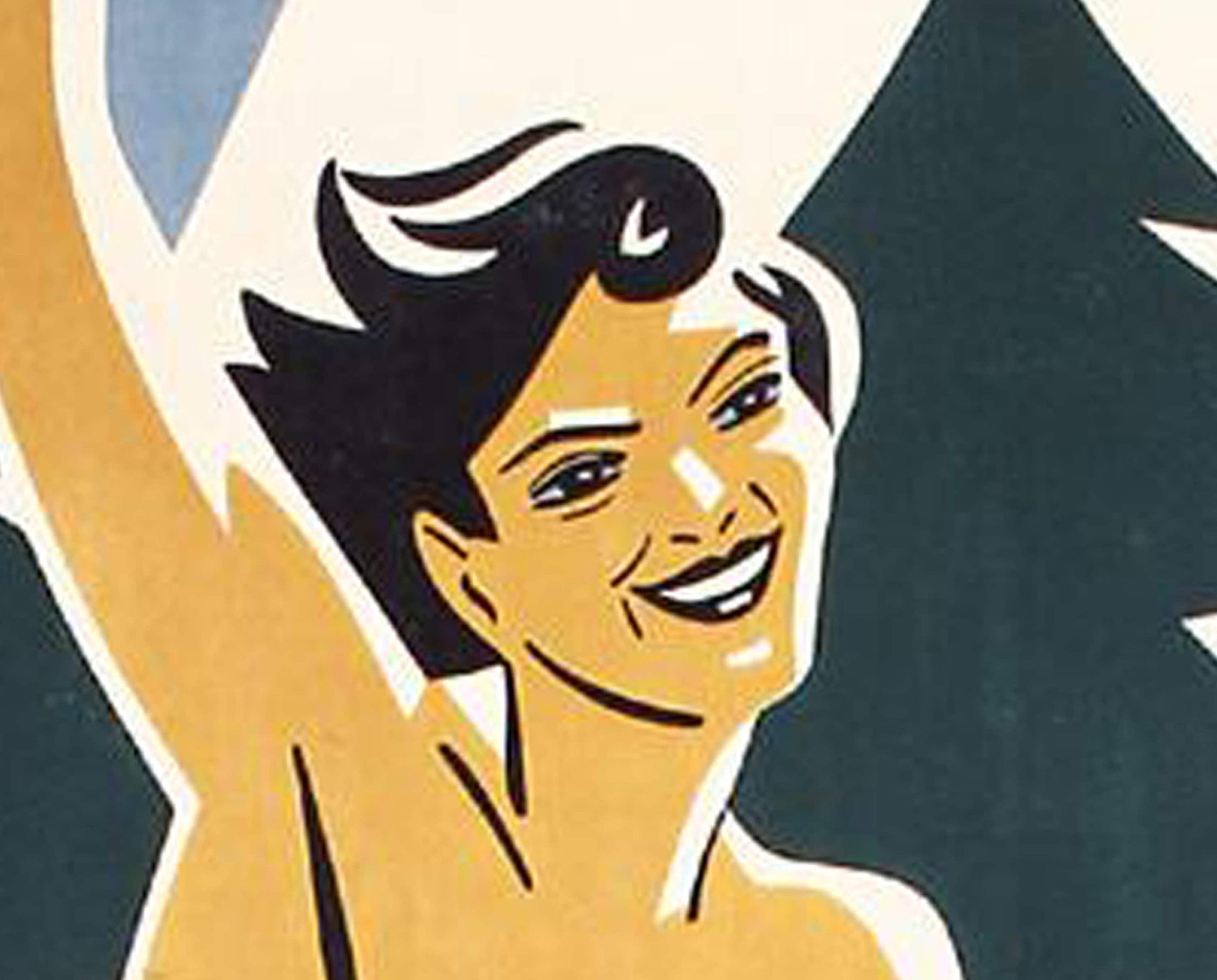 1938 French Art Deco Travel Poster: Aunac-Saint Girons Spa, Lagorre (160 x 119 cm)