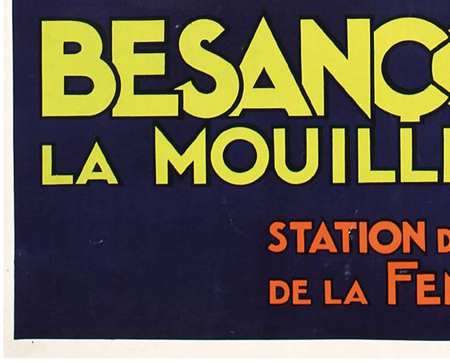 1930s Original French Railway Poster - Lucien Pillot, Besançon La Mouillère (PLM)