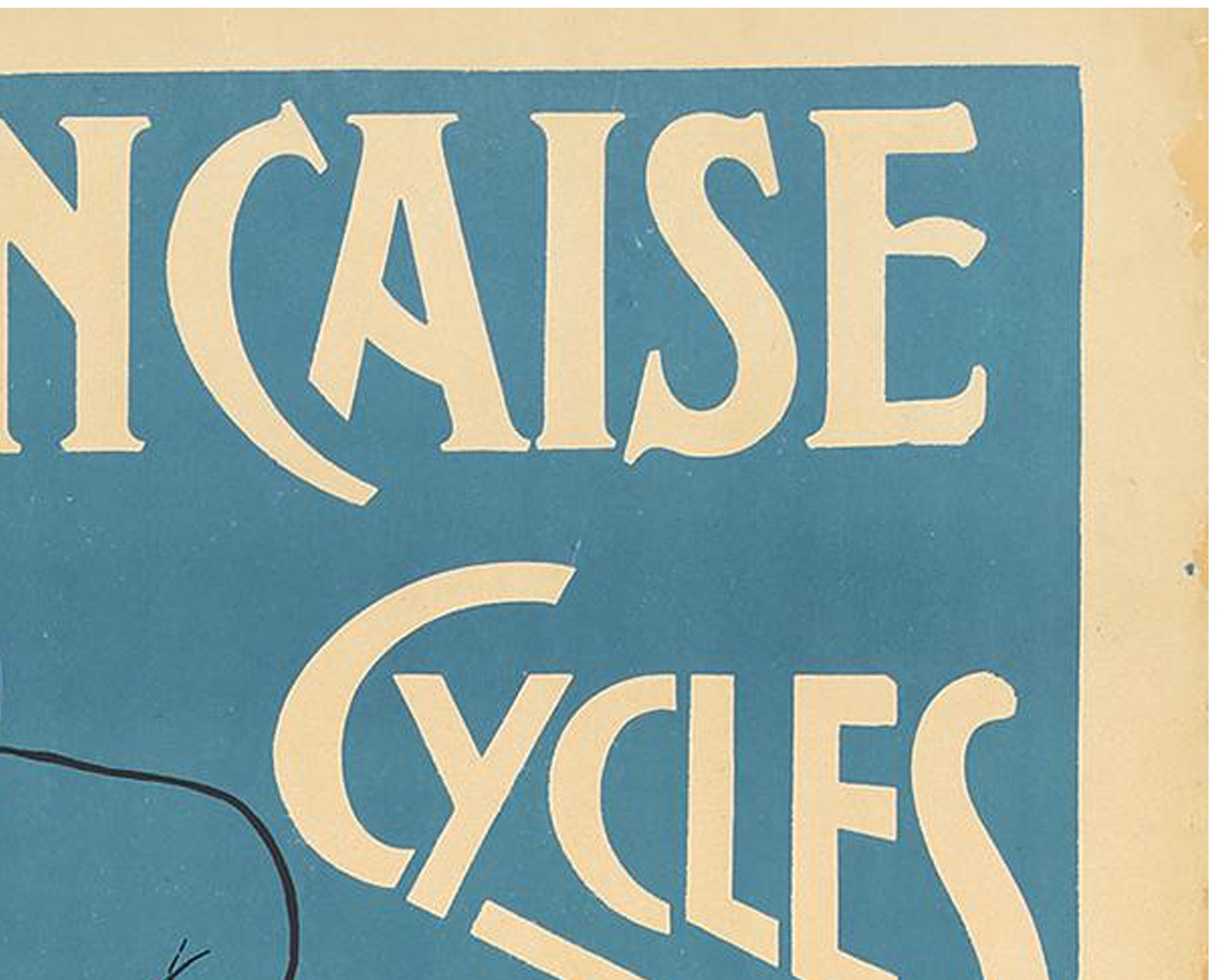 Vintage French Cycling Poster: La Française Cycles, Michel Liebeaux, 1910