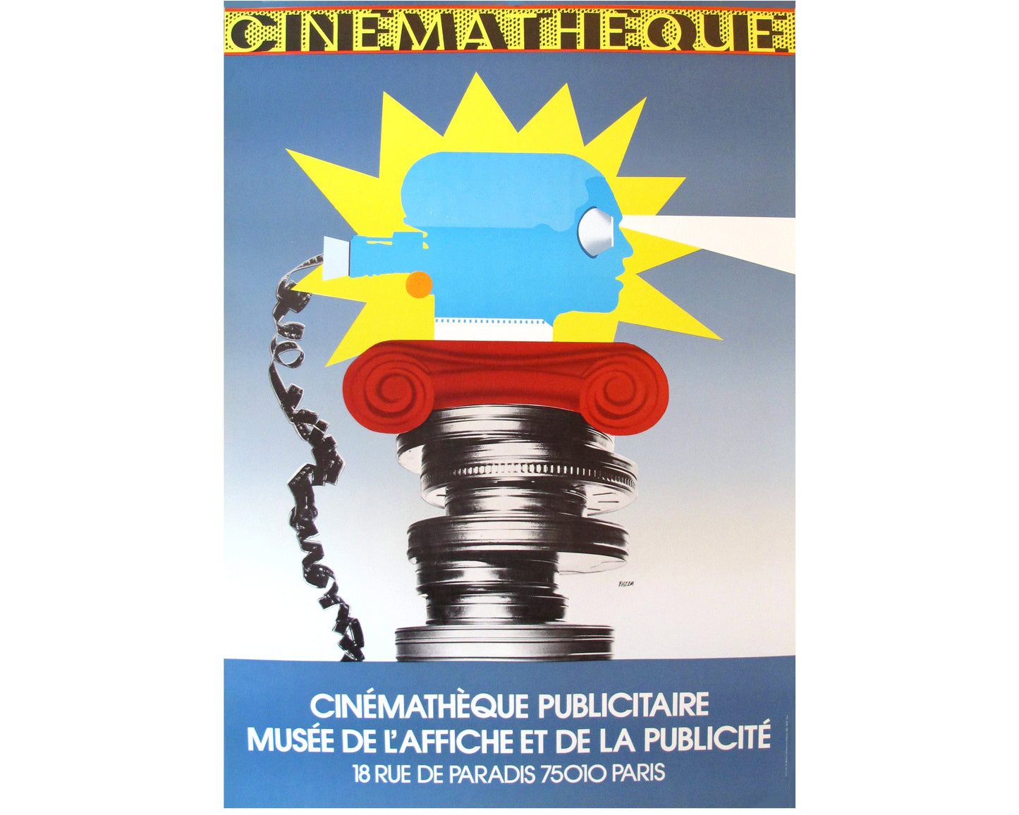 1982 Razzia "Cinémathèque" - Original French Advertising Poster (85x59.7 cm)
