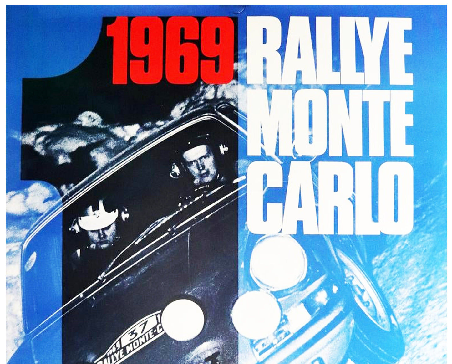 Vintage 1969 Porsche Poster: Rallye Monte Carlo, Erich Strenger Design