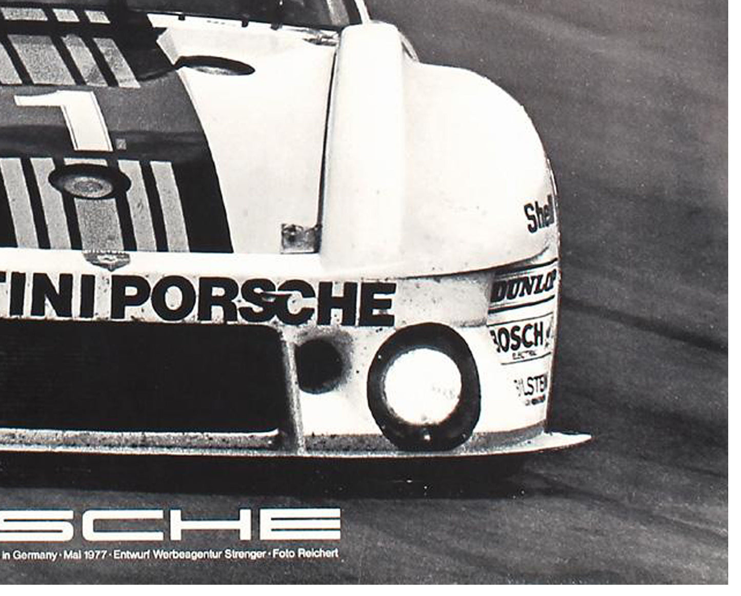 Vintage 1977 Porsche 935 Silverstone 6 Std. Poster - Erich Strenger Design (101x77 cm)