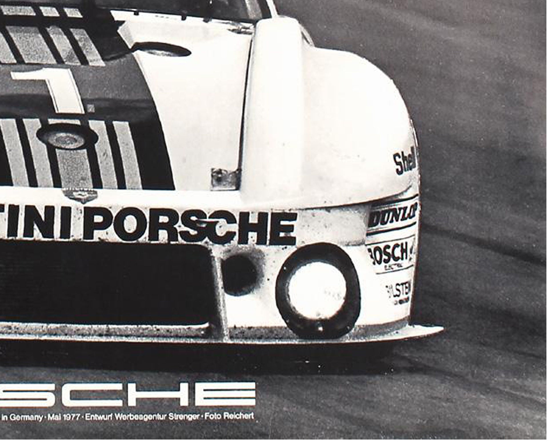 Vintage 1977 Porsche 935 Silverstone 6 Std. Poster - Erich Strenger Design (101x77 cm)