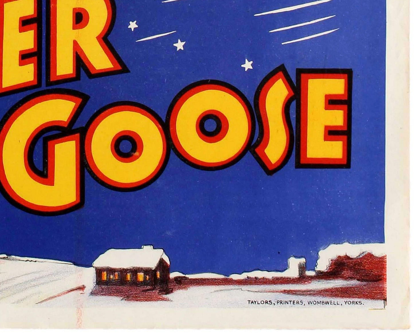 1930s Original Theatre Poster - "Mother Goose" (UK Lithograph, 76x51 cm)