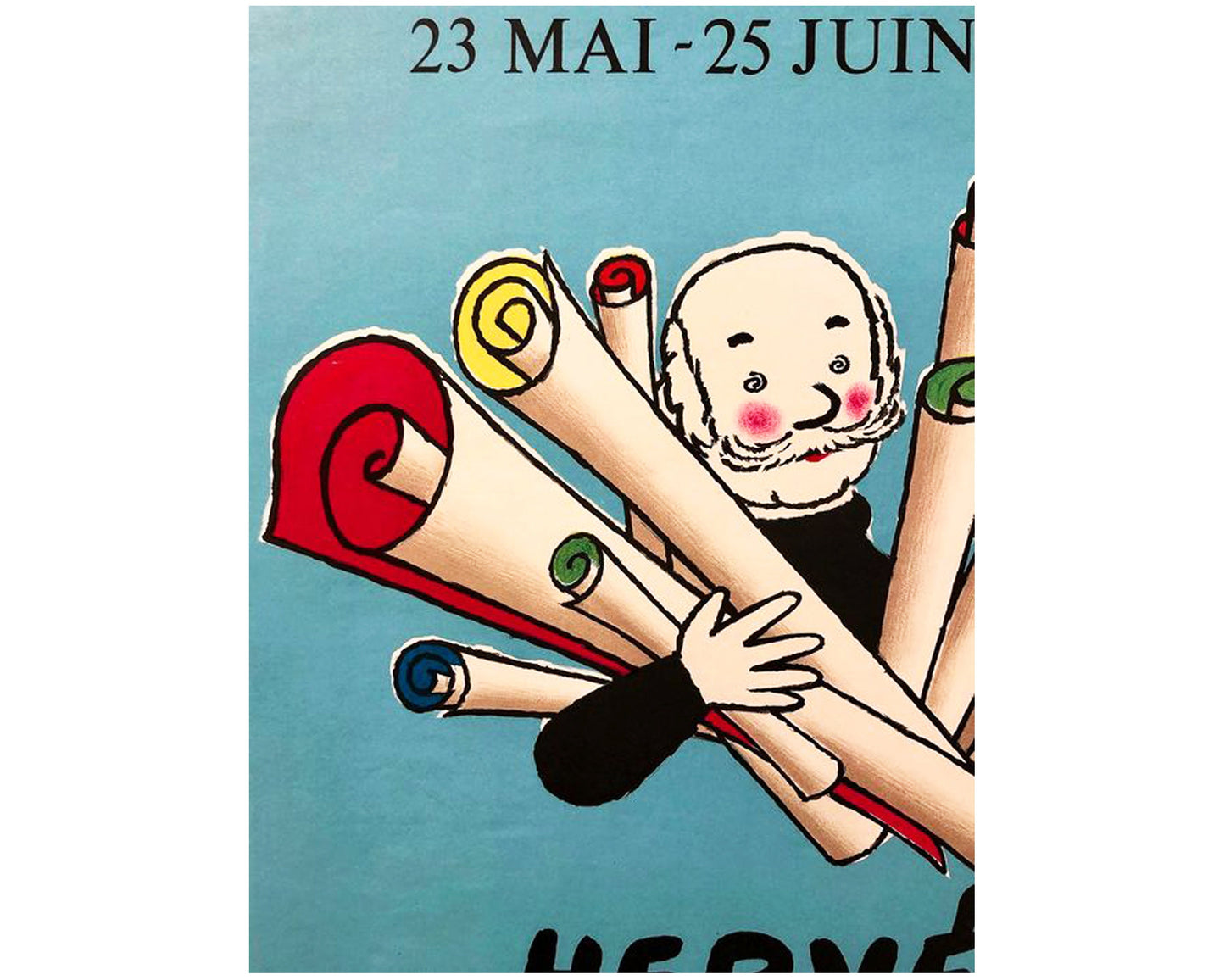 Vintage 1978 Hervé Morvan "Bouquet d'Affiches" Poster - Bibliothèque Nationale (56x41 cm)