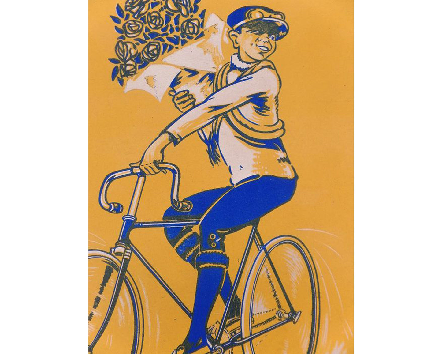 1930s Original French Cycling Poster - Cycles Lorette Bicycle Advertising (Publicité Wall, Paris)