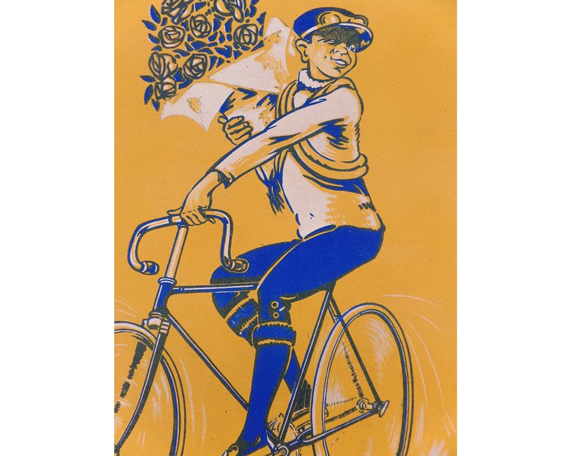 1930s Original French Cycling Poster - Cycles Lorette Bicycle Advertising (Publicité Wall, Paris)