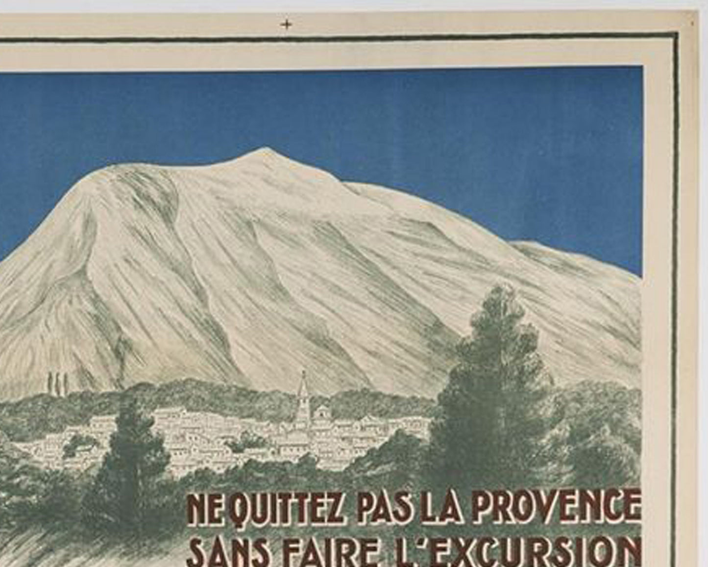 1930s Mont Ventoux French Travel Poster: Provence Landscape, Rullière Frères