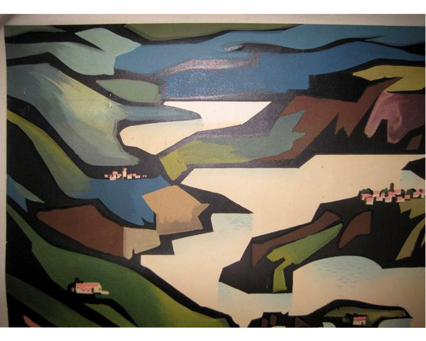 Vintage French Travel Poster: Les Gorges de la Loire by Jacquelin, Linen Backed