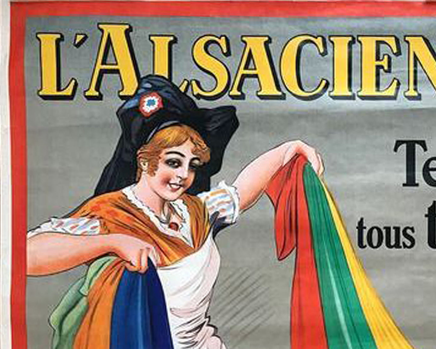 1920s Art Deco Belgian Advertising Poster: L'Alsacienne Fabric Dye by Dorfi