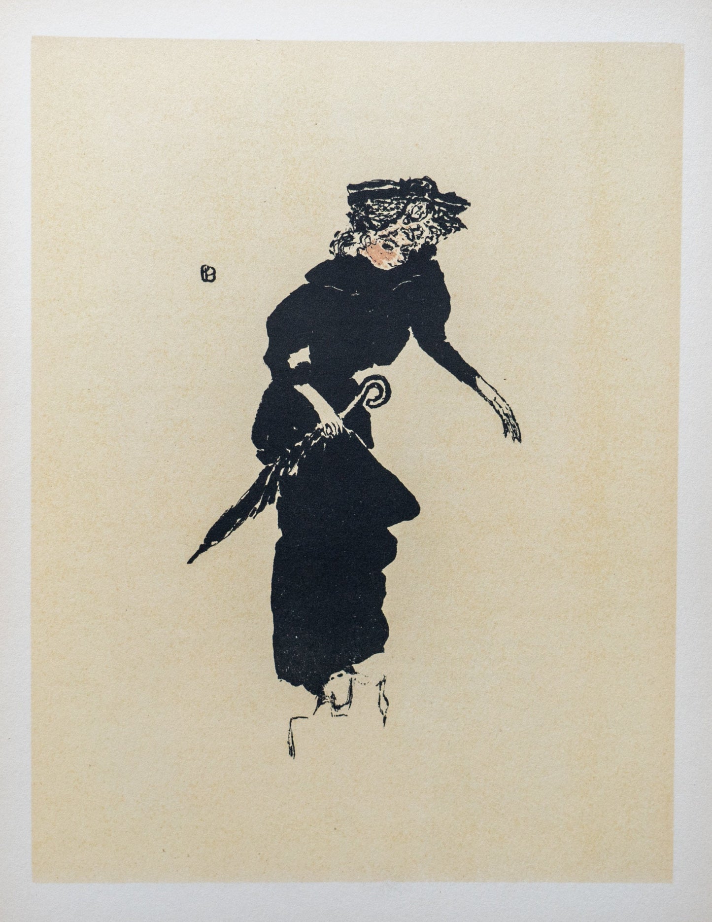Pierre Bonnard Lithograph - Femme Au Parapluie, French Vintage Print