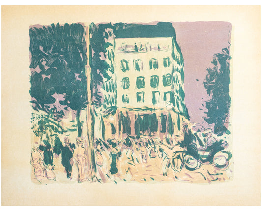 Original Vintage 1890s - Les Boulevards - Pierre Bonnard Lithograph - 1950s Poster - Paris