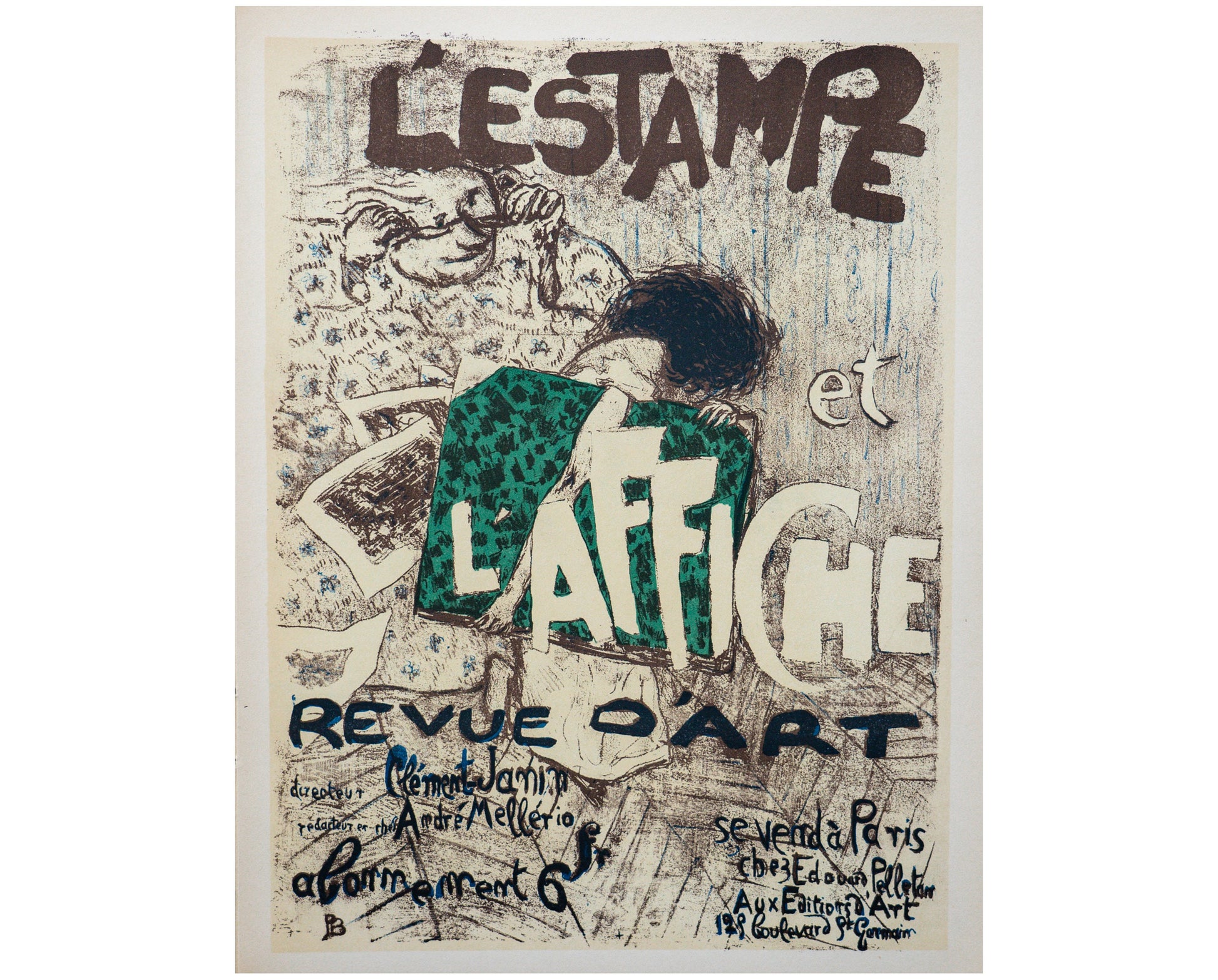 1897 Pierre Bonnard "L'Estampe et l'Affiche" - Vintage French Lithograph Print (1950s Edition)
