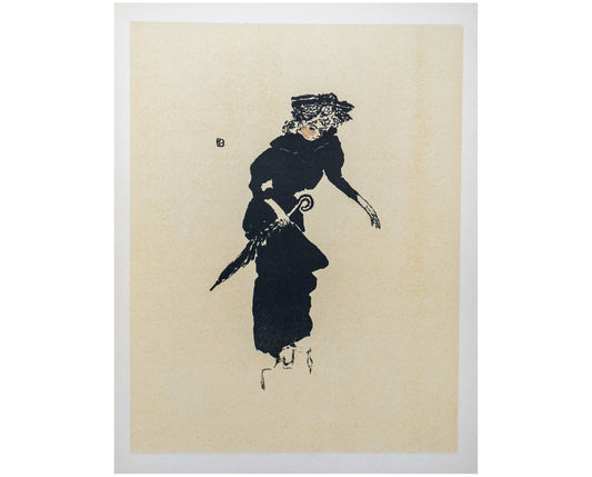 Pierre Bonnard Lithograph - Femme Au Parapluie, French Vintage Print