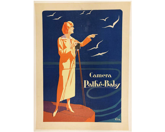 1922 Pathé-Baby Camera Poster by Emilio Vilà, Linen-Backed