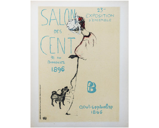 1896 Pierre Bonnard "Salon des Cent" - Vintage French Lithograph Print (1950s Edition)