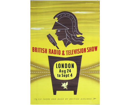 1955 British Radio & Television Show - Original BEA Advertising Poster (Stillwell, 76x50 cm)