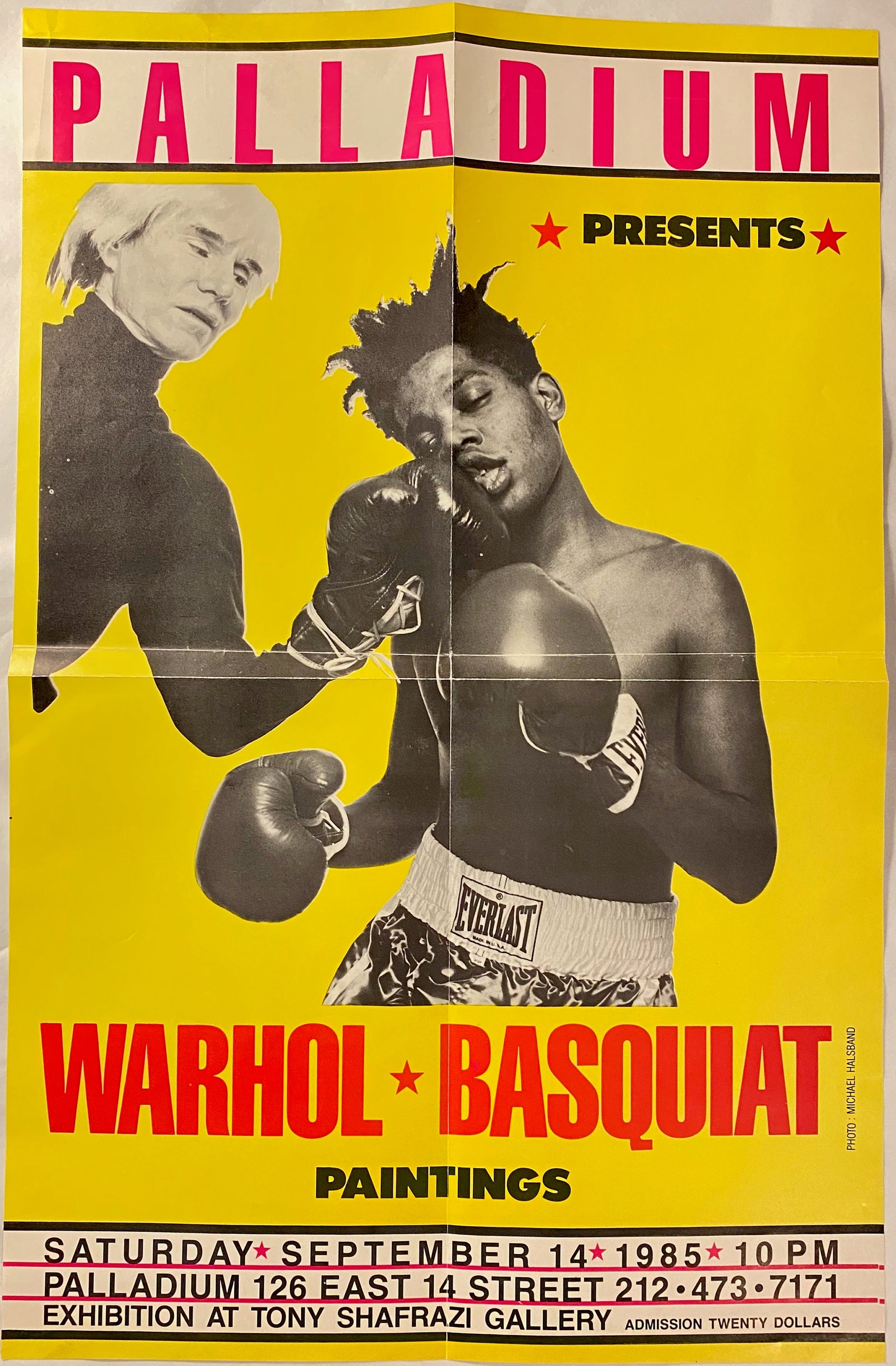 1985 Warhol-Basquiat Boxing Poster - Palladium Presents (Tony Shafrazi Gallery)