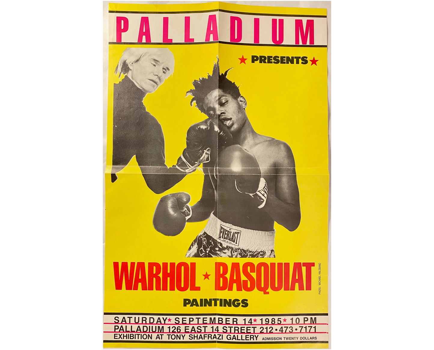 1985 Warhol-Basquiat Boxing Poster - Palladium Presents (Tony Shafrazi Gallery)