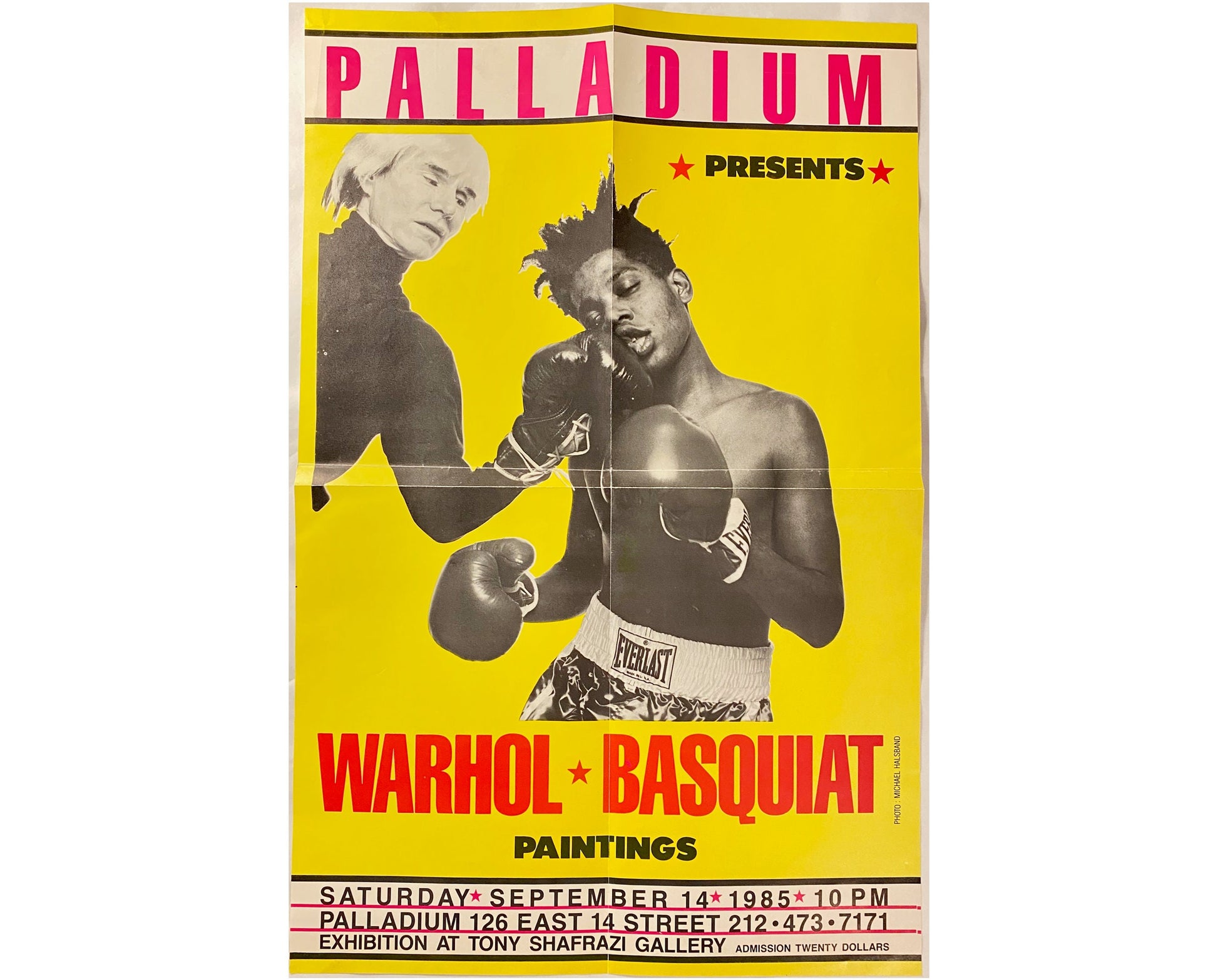 1985 Warhol-Basquiat Boxing Poster - Palladium Presents (Tony Shafrazi Gallery)