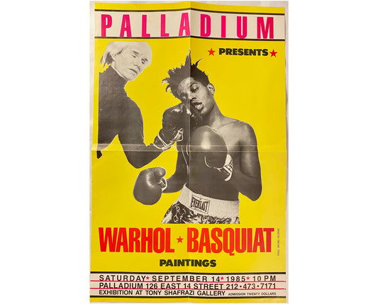 1985 Warhol-Basquiat Boxing Poster - Palladium Presents (Tony Shafrazi Gallery)