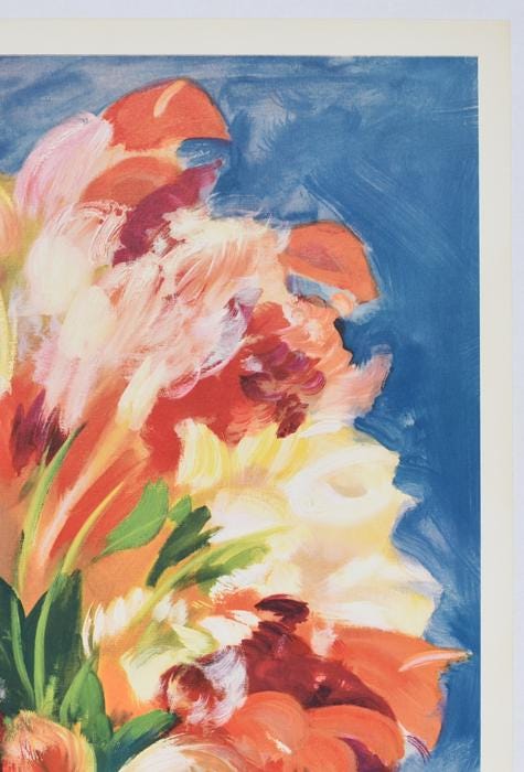 1950s Jean-Gabriel Domergue "Monte-Carlo - Flower Girl" - Original French Travel Poster (99x62 cm, Linen-Backed)